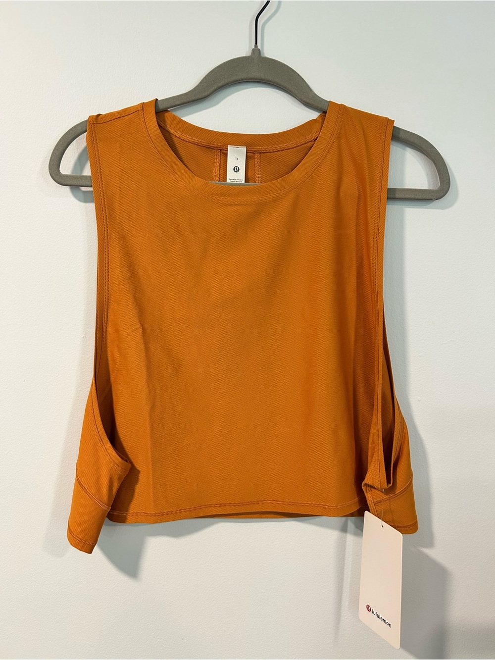 Lululemon Muscle Love Crop Tank Tough Autumn Orange Size 14